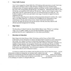 High Notes (From the Principal), Vol 1 No 5, 10 March 2000