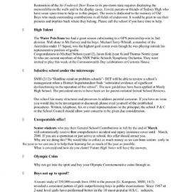 High Notes (From the Principal), Vol 1 No 6, 17 March 2000