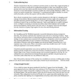 High Notes (From the Principal), Vol 1 No 7, 24 March 2000