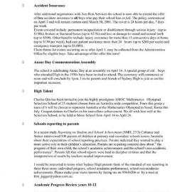 High Notes (From the Principal), Vol 1 No 9, 7 April 2000