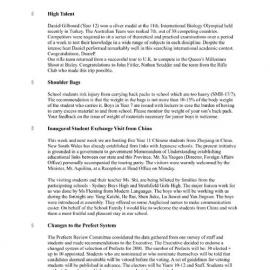 High Notes (From the Principal), Vol 1 No 21, 28 July 2000