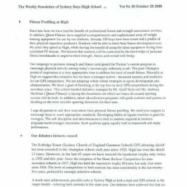 High Notes, Vol 1 No 30, 20 October 2000