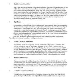 High Notes (From the Principal), Vol 1 No 35, 24 November 2000