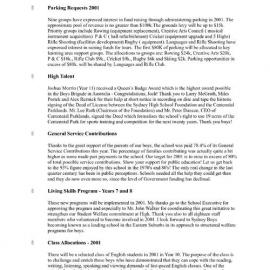 High Notes (From the Principal), Vol 1 No 37, 8 December 2000