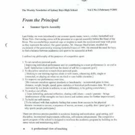 High Notes, Vol 2 No 2, 9 February 2001
