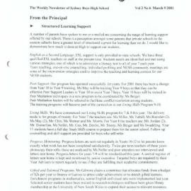 High Notes, Vol 2 No 6, 9 March 2001
