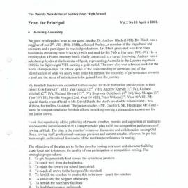 High Notes, Vol 2 No 10, 6 April 2001
