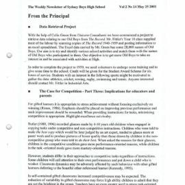 High Notes, Vol 2 No 14, 25 May 2001