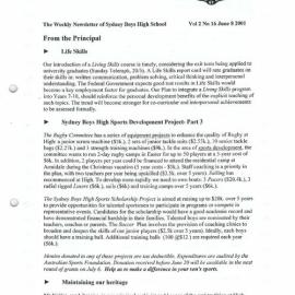 High Notes, Vol 2 No 16, 8 June 2001