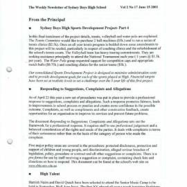 High Notes, Vol 2 No 17, 15 June 2001