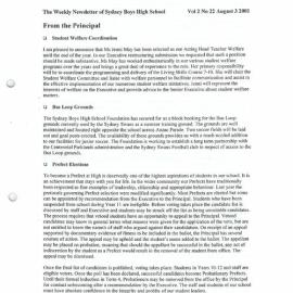 High Notes, Vol 2 No 22, 3 August 2001
