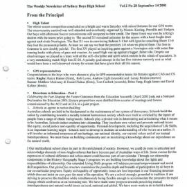 High Notes, Vol 2 No 28, 14 September 2001