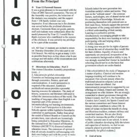 High Notes, Vol 2 No 30, 28 September 2001