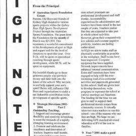 High Notes, Vol 3 No 8, 22 March 2002
