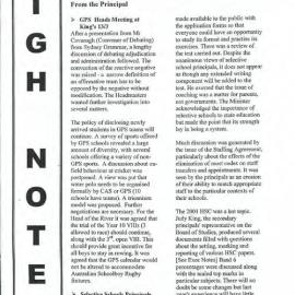 High Notes, Vol 3 No 9, 29 March 2002
