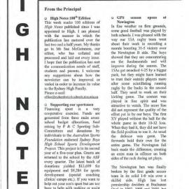 High Notes, Vol 3 No 23, 2 August 2002