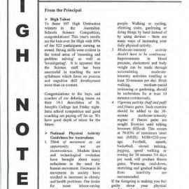 High Notes, Vol 3 No 25, 16 August 2002