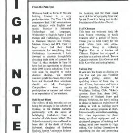 High Notes, Vol 3 No 32, 18 October 2002