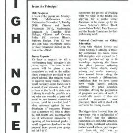 High Notes, Vol 3 No 33, 25 October 2002