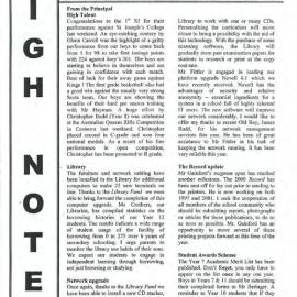 High Notes, Vol 3 No 36, 22 November 2002