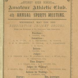 Annual Sports Meeting 1889