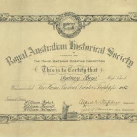 Hume Barbour Debating Competition 1942