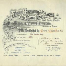 Yaralla Cup (1st IV) 1929