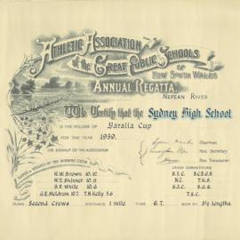 Yaralla Cup (1st IV) 1939