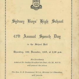 Speech Day 1929