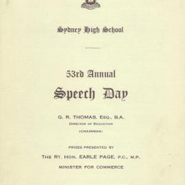 Speech Day 1936