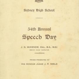 Speech Day 1937