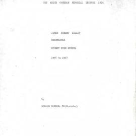 James Hubert Killip, Headmaster, Sydney High School 1936-1951, by Ronald Garson (1976)