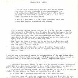 Headmaster's Report 1966