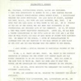 Headmaster's Report 1975