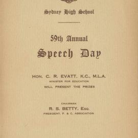 Speech Day 1942