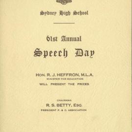 Speech Day 1944