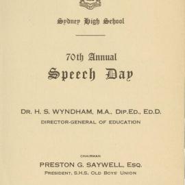 Speech Day 1953