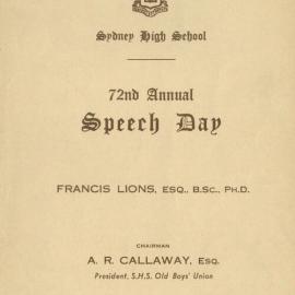 Speech Day 1955