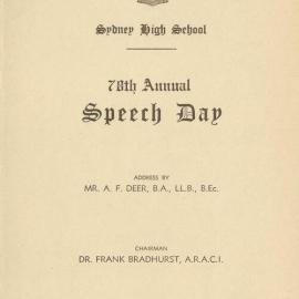 Speech Day 1961