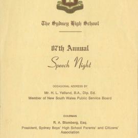 Speech Night 1970