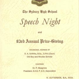 Speech Night 1977 (for 1976)