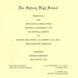 Speech Day 1983