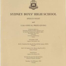 Speech Night 1995 (for 1994)