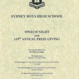 Speech Night 2003 (for 2002)
