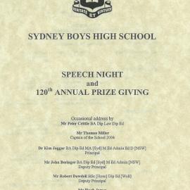 Speech Night 2004 (for 2003)