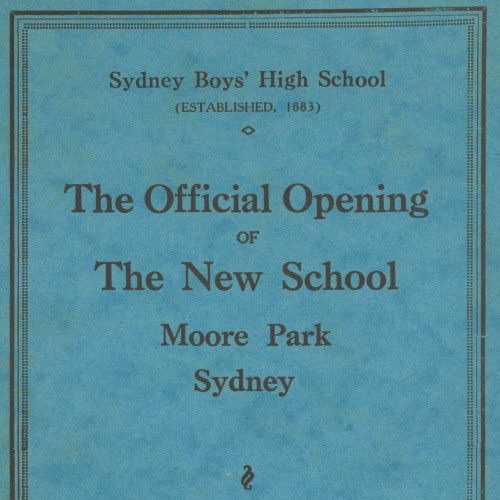 The Official Opening of the New School, Moore Park, Sydney, 9 June 1928