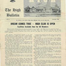 The High Bulletin, No 3, 2 April 1958