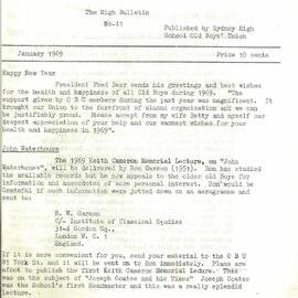 The High Bulletin, No 41, January 1969
