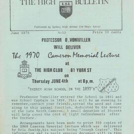 The High Bulletin, No 50, June 1970