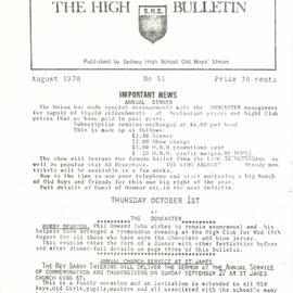 The High Bulletin, No 51, August 1970